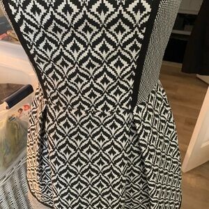 Black and White Geometric Pattern Dress